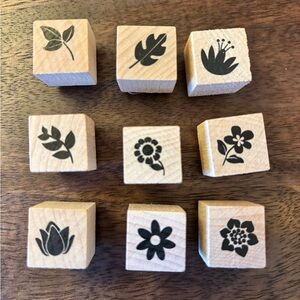 9 Mini Rubber Stamps - Perfect For Journaling Art